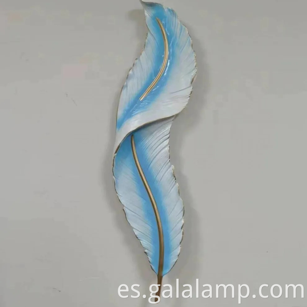 Modern Led Dimmable Wall Donce con elegante lámpara de diseño de plumas